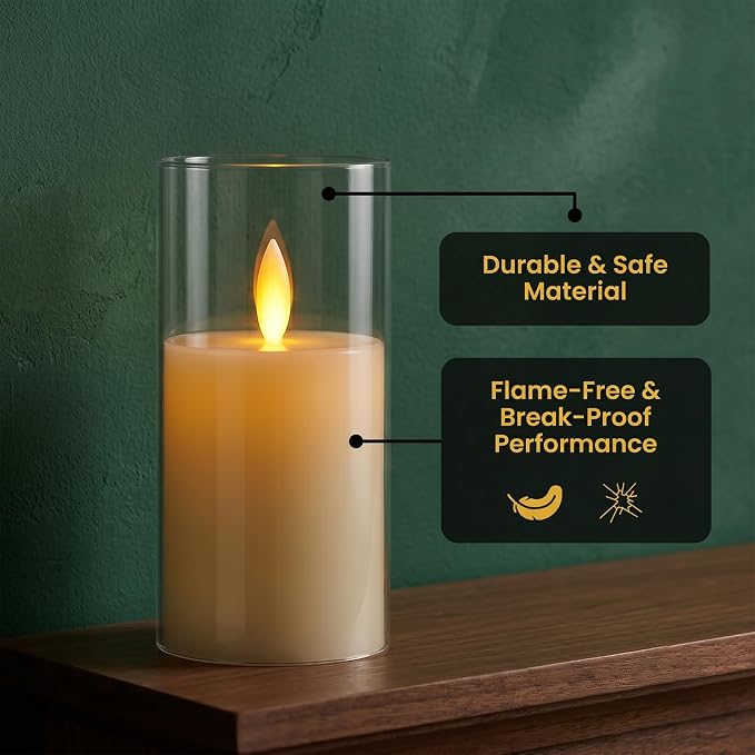 Flickering LED Candle (Pack of 3)