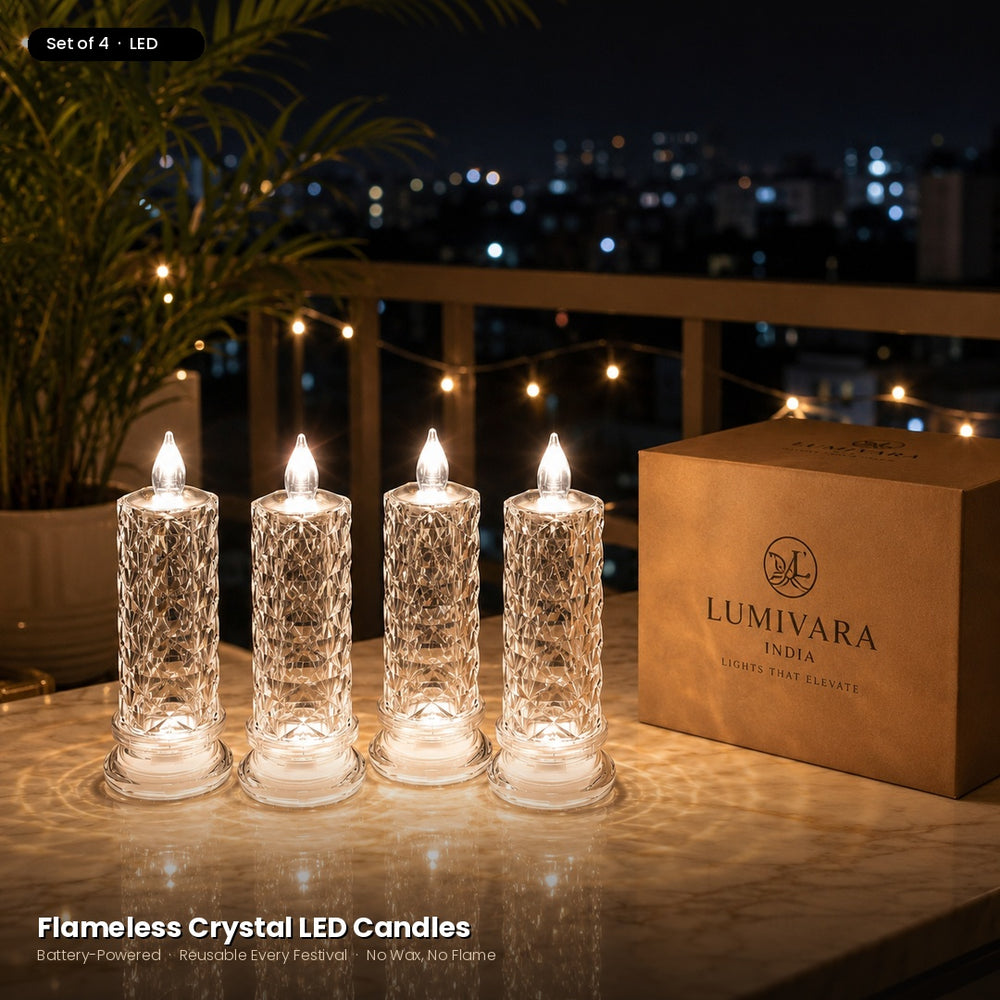 LED Crystal Candles (Set of 2)